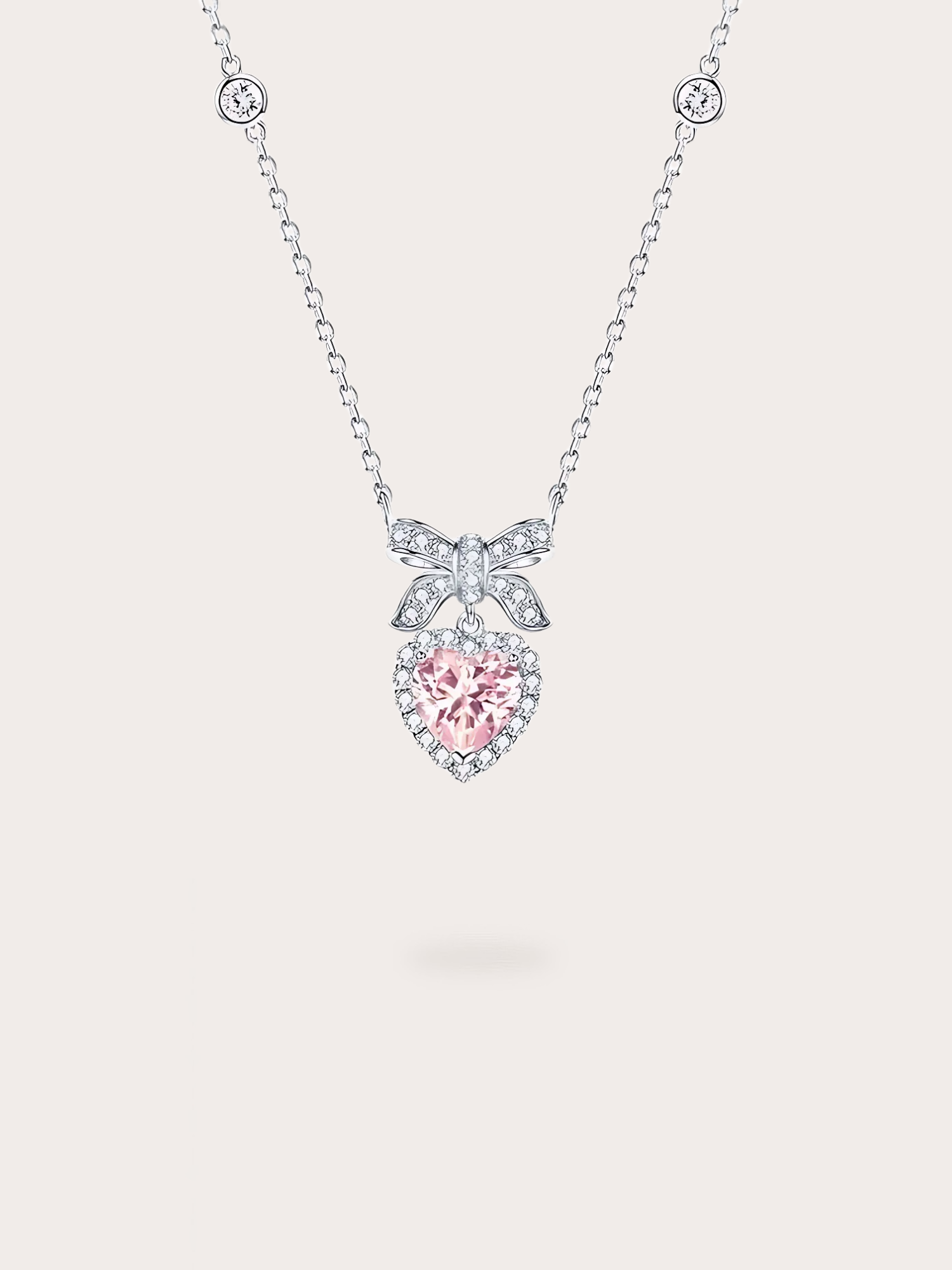 Evelyn Bow Heart Necklace - BENE Official