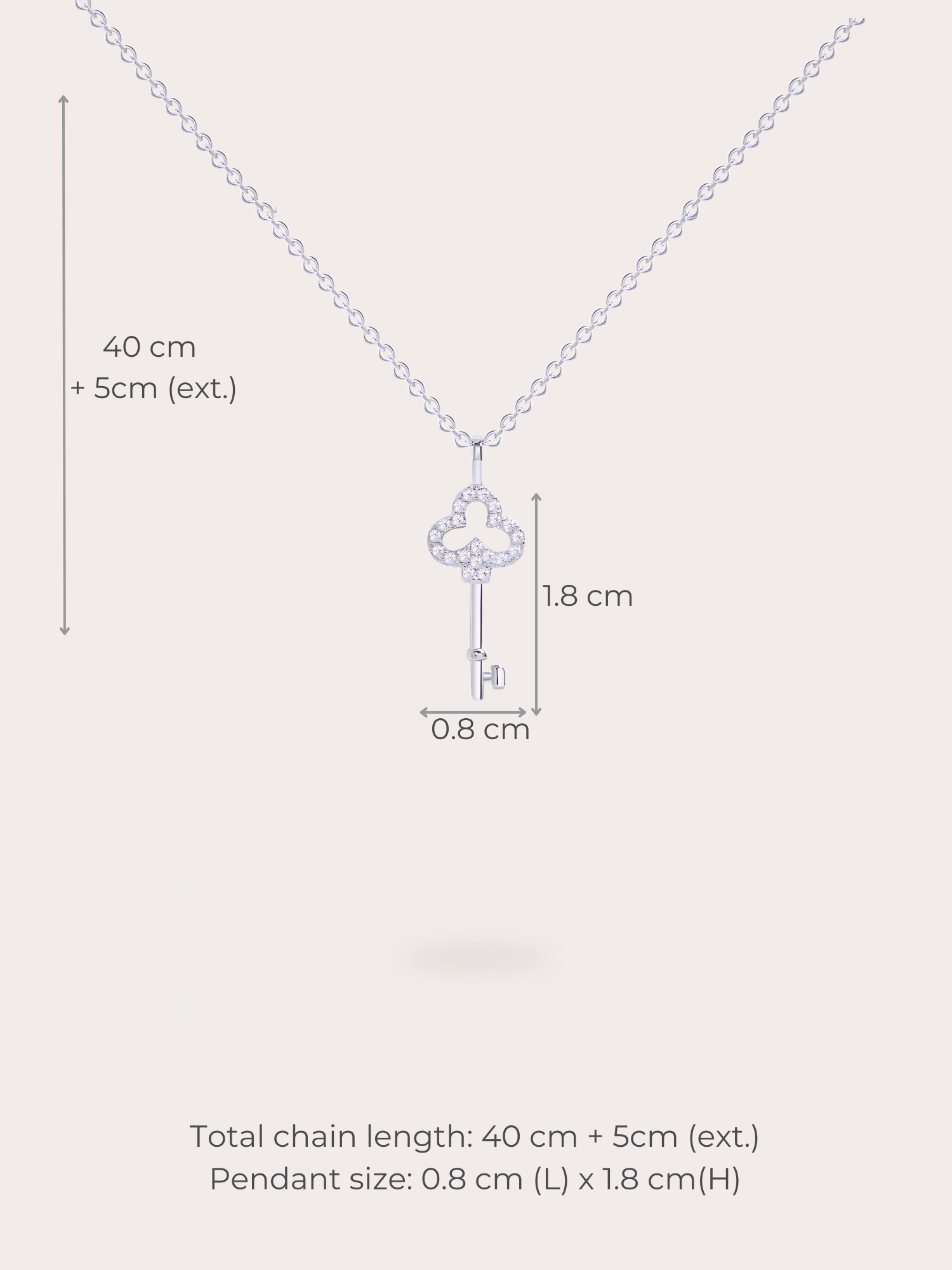 Faye Lucky Key Necklace - BENE Official
