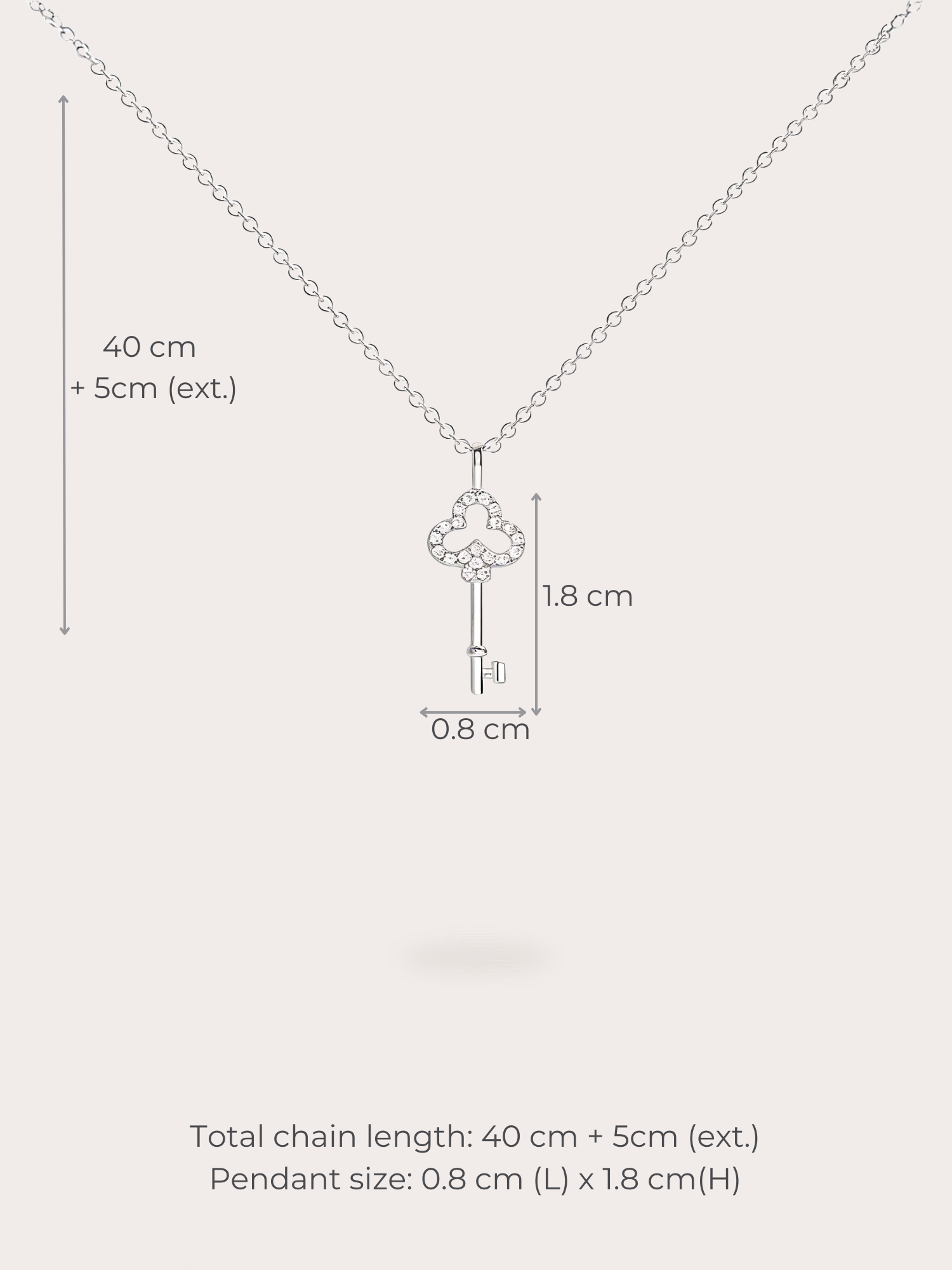 Faye Lucky Key Necklace - BENE Official