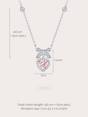 Evelyn Bow Heart Necklace - BENE Official