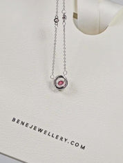Celeste Diamond Circle Necklace
