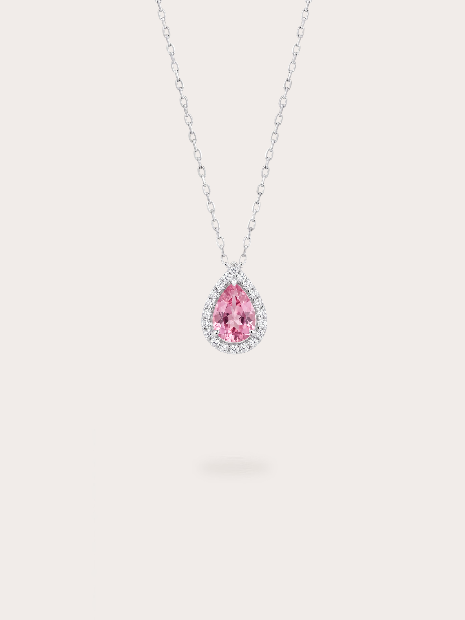 Sadie Teardrop Necklace Pink