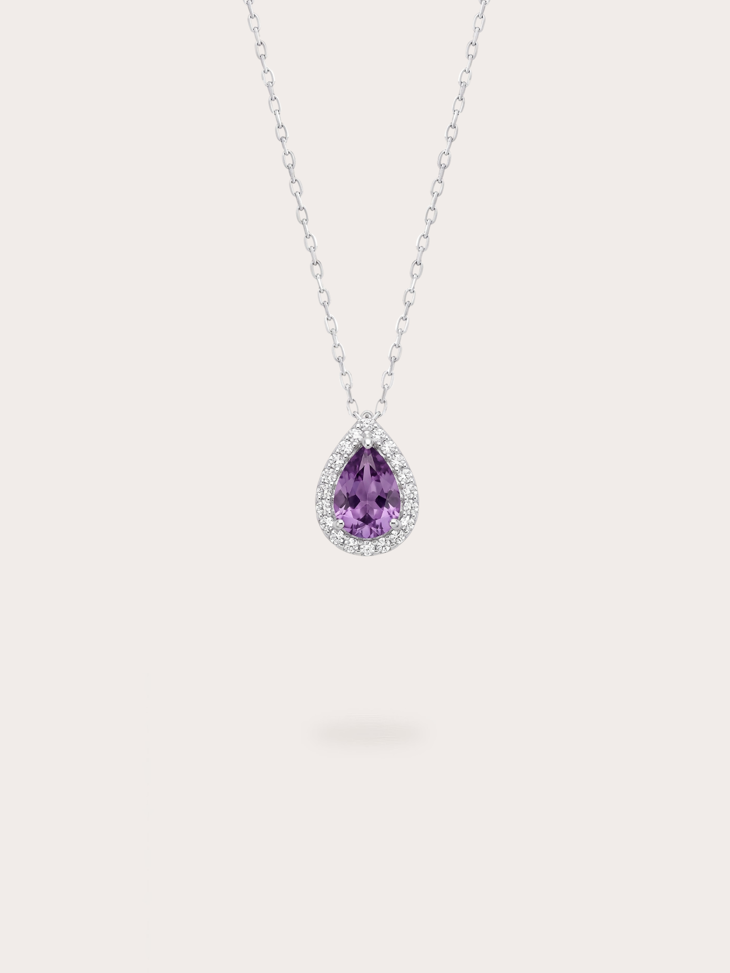 Sadie Teardrop Necklace Purple