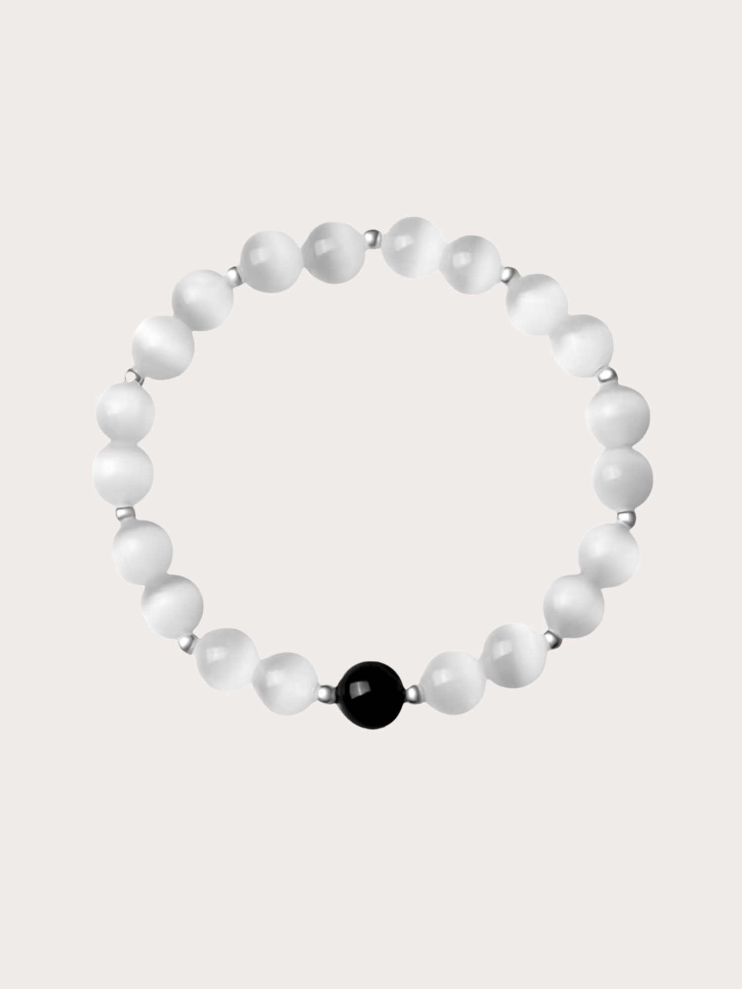 Zara Beaded Bracelet White 16cm
